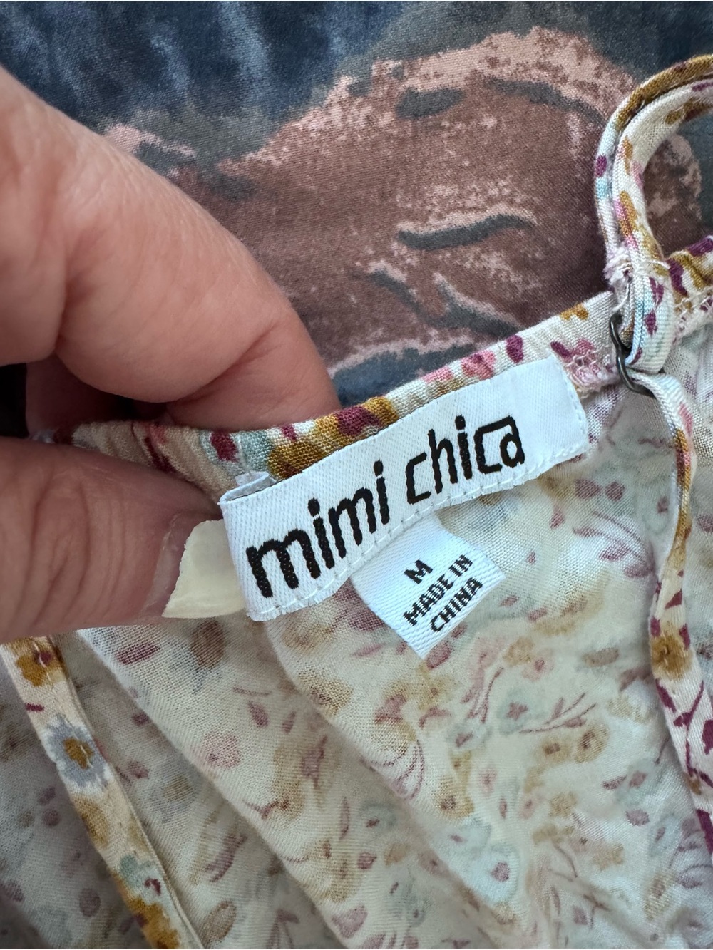 Mimi Chica White Floral Midi Sundress with Spaghetti Straps - Picture 6 of 8